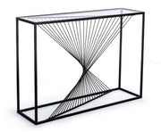 Meuble console en métal noir Spiral