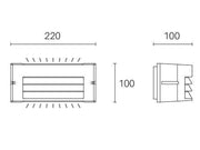 LED 10W LED 4000K Applique Kobe Aluminium