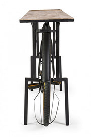 Table console design vélo rétro bois métal