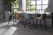 Lot de 2 tabourets en tissu 50cm x 44cm H. 94cm