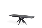 Table extensible gris vintage - Matt Black 90 cm x 160-240 cm cm H. 76 cm