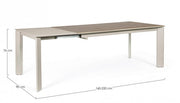 Table extensible Briva en gris tourterelle