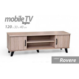 Basse basse basse tv madia rovere 120 x 33 x 40 h cm