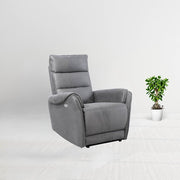 Nabuk gris clair effectuant un fauteuil électrique 82 x 98 x 109 cm