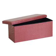 Malle rectangulaire en éco-cuir rouge cm76x40x41