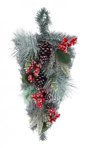 Décoration 6x Goutte Rouge Glacée Bacche Cheryl