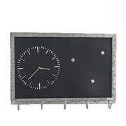 Tableau noir en métal avec horloge et porte-clés 5 places cm63x46x9