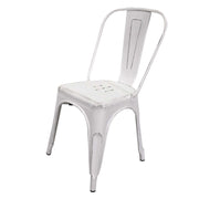Nouvelle chaise en fer blanc antique bristol cm51x43h84