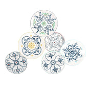 Décoration cadre métal 6 assiettes 70 x 90 xh 6 cm