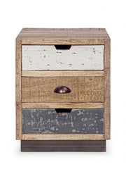 Table de chevet vintage 3 tiroirs