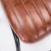 Chaise Debbie vintage orange foncé en éco-cuir
