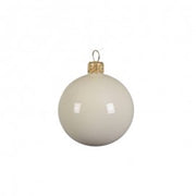 Boule de sapin de Noël en verre blanc lait 6 cm