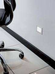 Lampe encastrable en aluminium moulé avec diffuseur en verre satiné - 3W, 300 lumens, 4000°K blanc