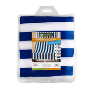 Store pour balcon rayures bleues et blanches 140 x 300 cm