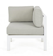 Fauteuil d'angle de jardin blanc Marinel