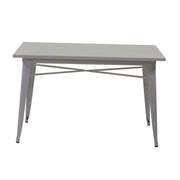 Table en fer rectangulaire blanche cm 60 x 120 xh 76