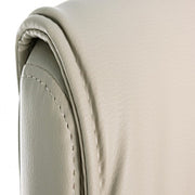 Fauteuil de bureau avec accoudoirs Queensland en éco-cuir gris tourterelle