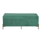 Banc en velours vert sauge cm115x40h45