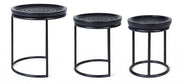 Set de 3 tables basses design Kirtan noires