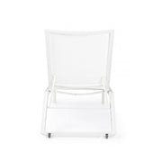 Chaise longue Cruise en aluminium avec roues blanches