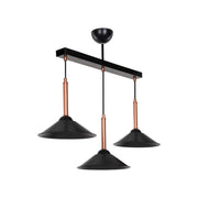 Suspension Mandarin MDL4221 avec abat-jour en métal noir
