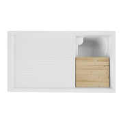 Armoire en bois avec machine à laver + couverture idex mod.