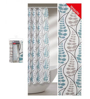 Rideau de douche style floral géométrique Feridras 240x200 en tissu.