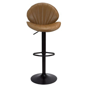 Tabouret réglable Tunn couleur taupe avec pied noir Design élégant pour votre espace
