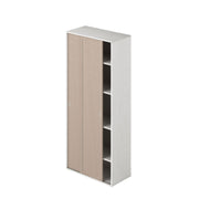 Armoire avec portes coulissantes et étagères couleur Olmo structure Blanc H212x90x43cm