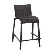 Tabouret de bar Adila noyer polyrotin cm49x59h81 - 103
