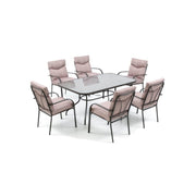 Ensemble repas Coussins de chaise beige anthracite MADAGASCAR