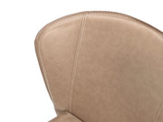 Chaise en similicuir et assise gris tourterelle 49x56x82h cm