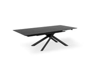 Table extensible avec plateau en marbre noir 170/270x90x76h cm