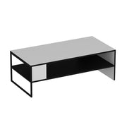 Table basse rectangulaire noire et blanche Concord pour le salon