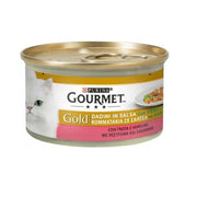 Gourmet Gold Chunks en sauce à la truite et légumes Purina 85 grammes