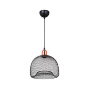 Lampe à suspension métal perforé noir Arenda MDL4323