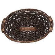 Panier ovale en osier noyer cm45/49x35h12
