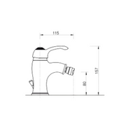 Robinet chromé pour bidet Bologna