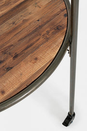 Présentoir industriel avec toit et roues D103X199h cm