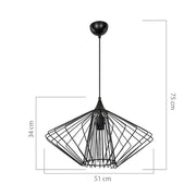 Lampe à suspension Arona ASZ1360 fil métallique noir