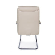 Fauteuil de bureau en éco-cuir Sydney Tortora avec accoudoirs