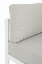 Fauteuil d'angle de jardin blanc Marinel