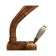 Robinet de cuisine avec douchette extractible, finition cuivre antique, 29x23x4 cm