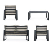 Salon de jardin Captiva anthracite