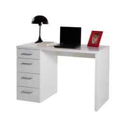 Bureau chambre bureau avec commode blanche 110 x 60 cm