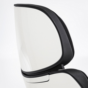 Fauteuil de bureau noir et blanc rembourré Armstrong