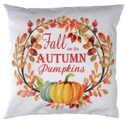 Coussin en tissu avec citrouille blanche cm43x43