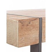 Table de bar en acier avec plateau en sapin iegno GARRETT 200x50x h110 cm