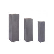 Lot de 3 colonnes de salon de jardin carrées anthracite Melange