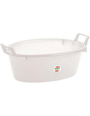 Bol ovale en PE Stefanplast de 50 litres, 70 cm de long et 28 cm de haut.